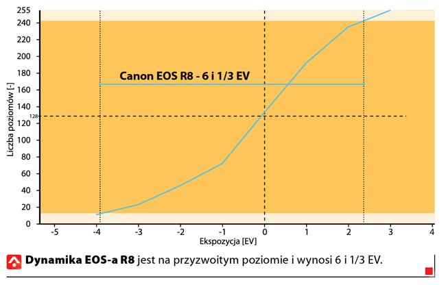 Dynamika Canon R8 