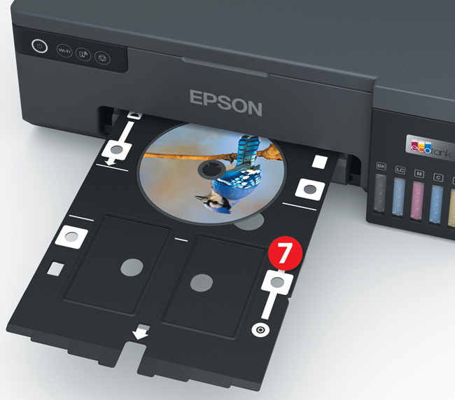 Epson L8050 taca na CD