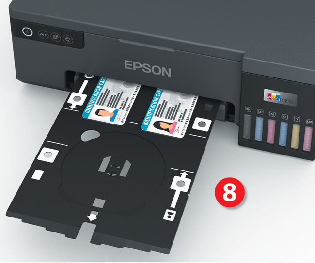 Epson L8050 taca karty kredytowe