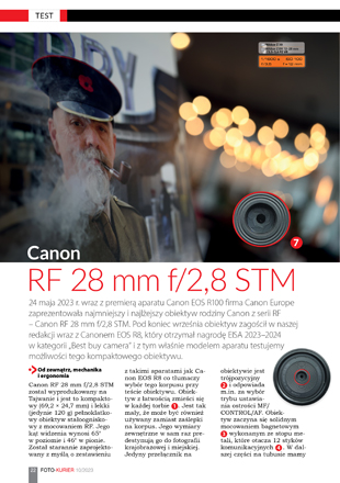Canon RF 28 mm test