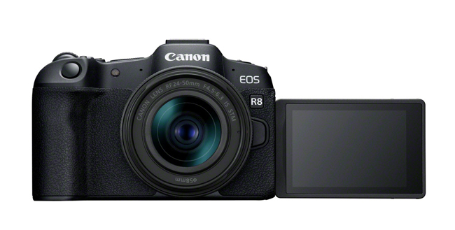 Canon R8 front odchylany ekran