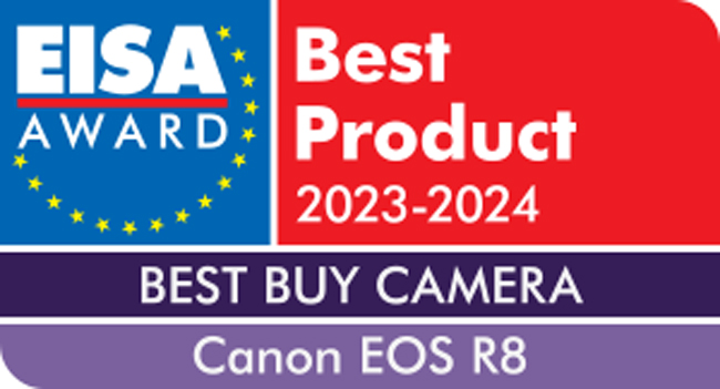 Canon EOS R8 II EISA AWARDS 2023-2024