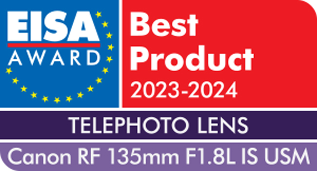 Canon RF 135 mm EISA AWARDS 2023-2024