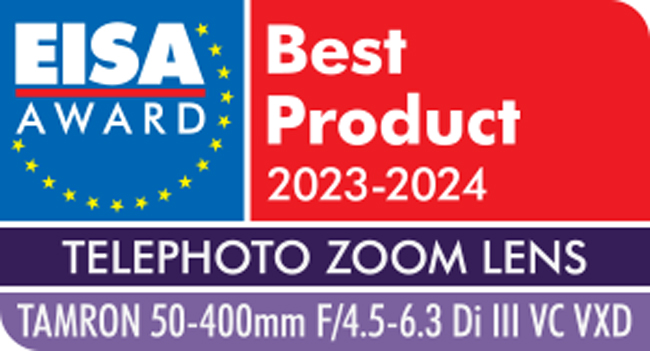 Tamron 50-400 mm EISA AWARDS 2023-2024
