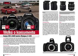 test Canon 450D i Olympus E-520