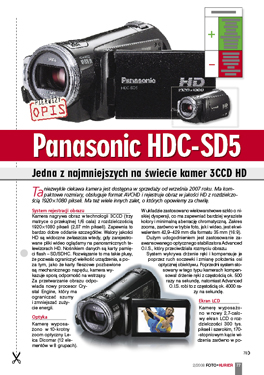 Panasonic HDC-SD5