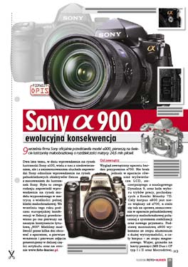 Sony a900 – ewolucyjna konsekwencja