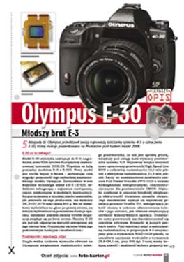 Olympus E-30 – modszy brat E-3