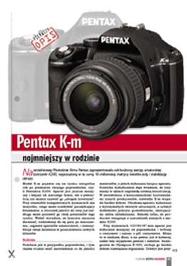 Pentax K-m – najmniejszy w rodzinie