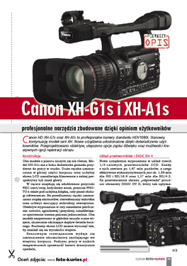 Canon XH-G1s i XH-A1s