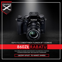 Rabatu 860 z naobiektyw kupujc Fujifilm X-T3 – promocja czy si zcashbackiem!