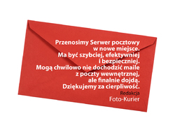 Przenosimy poczty firmowej - mog by chwilowe przerwy/opnienia wwysyce maili