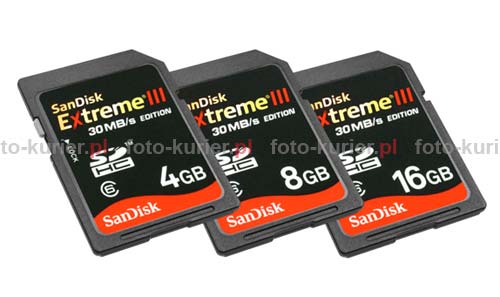 Karty SanDisk Extreme III 30MB/s Edition SDHC 