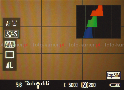 Podgląd kadru w trybie Live View Podgląd kadru w trybie Live View