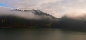 Widok spod zamku Dunajec w&nbsp;Niedzicy