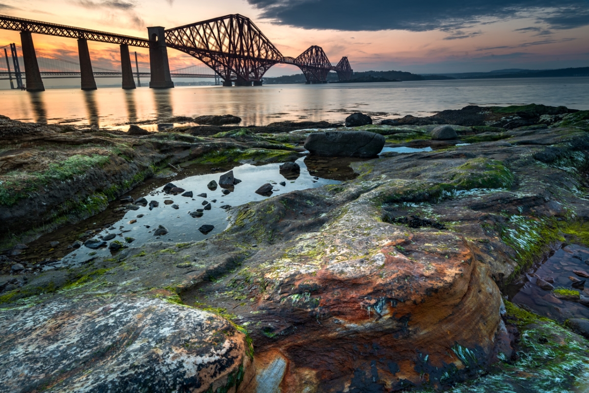 Queensferry o zachodzie slonca