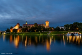 Wawel po zachodzie.