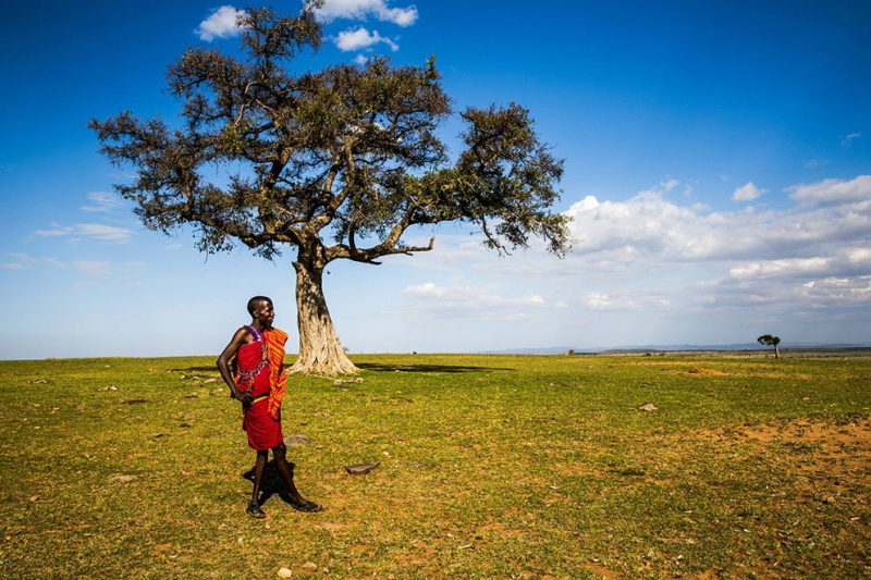 Autochtoni z Masai Mara