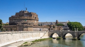 Na zdj�ciu Zamek �wi�tego Anio�a (Castel Sant'Angelo) w�Rzymie