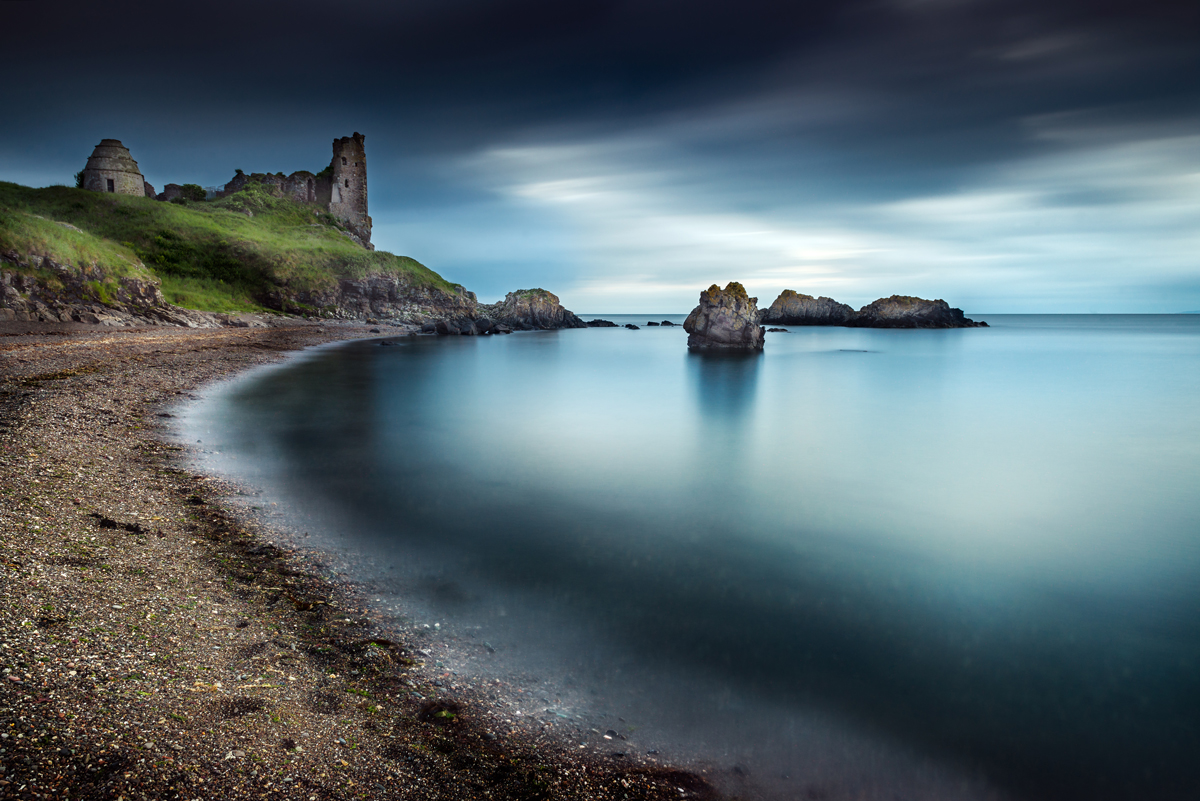 Dunure Castle at the blue hour