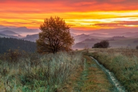 Pobudka dnia w Pieninach