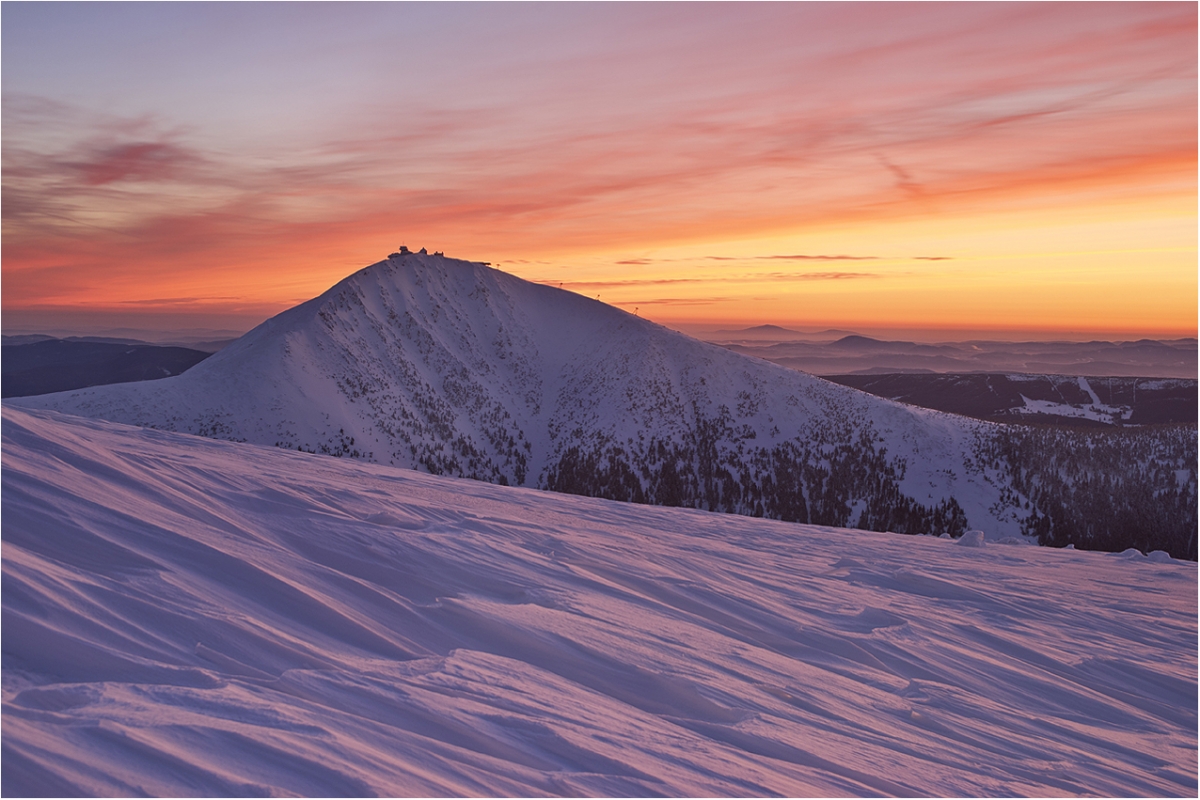 Poranek w Karkonoszach.